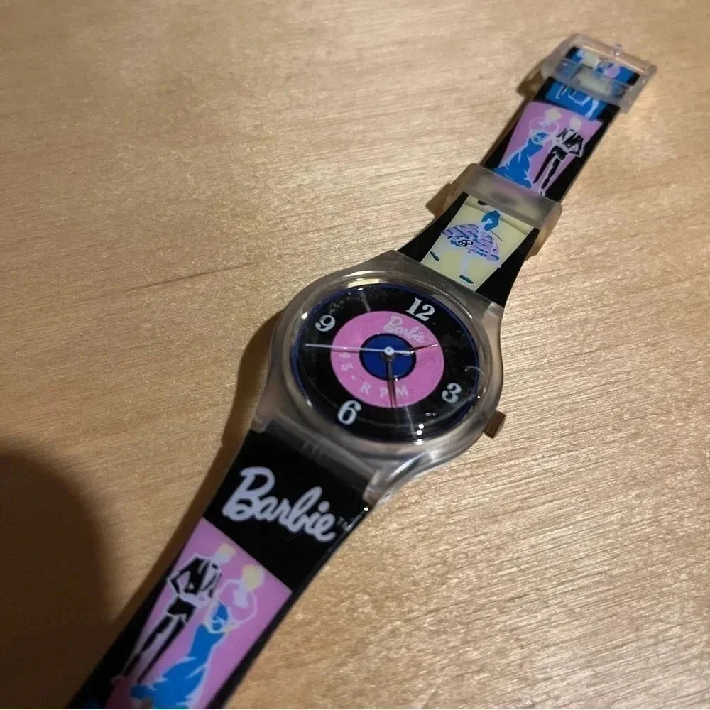 Vintage 90’s Barbie Watch 1996 Record Fashion Plastic Ken - Picture 4 of 10